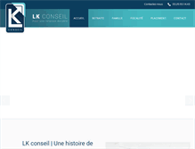 Tablet Screenshot of lk-conseil.com